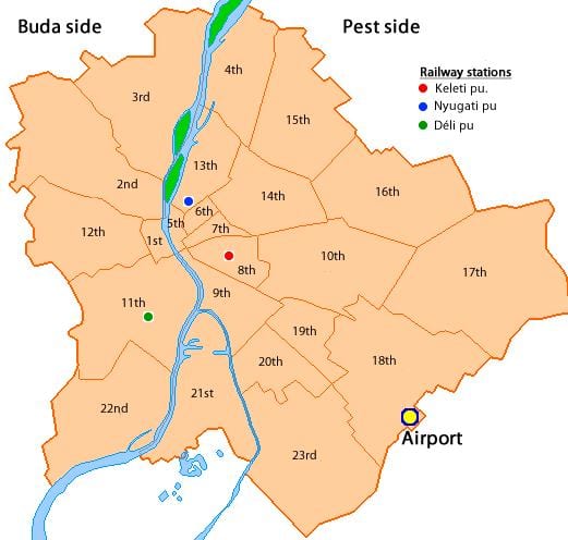 budapešť 8 okres mapě