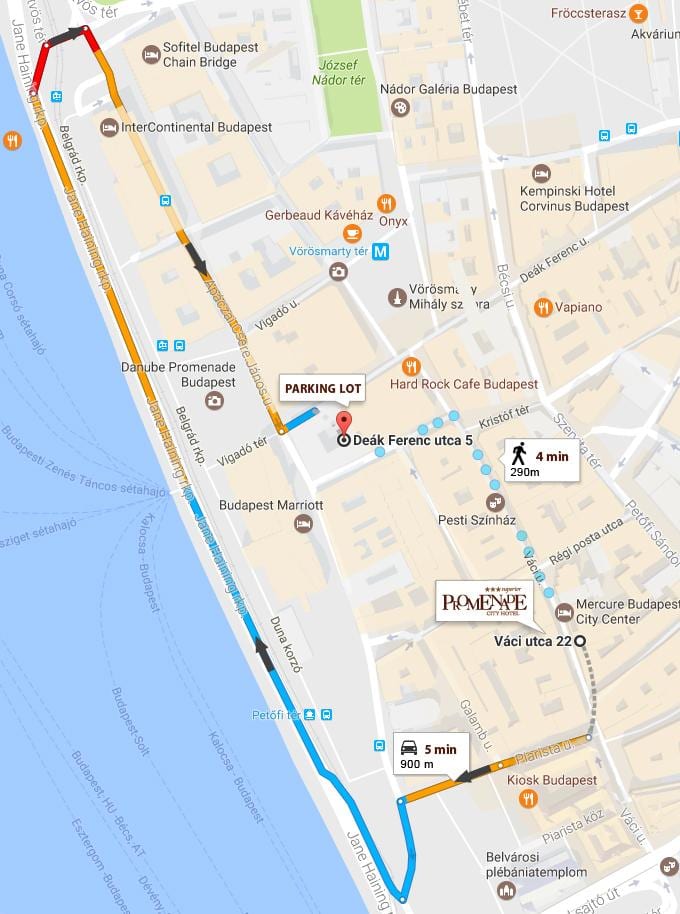 mapa budapešti garáže