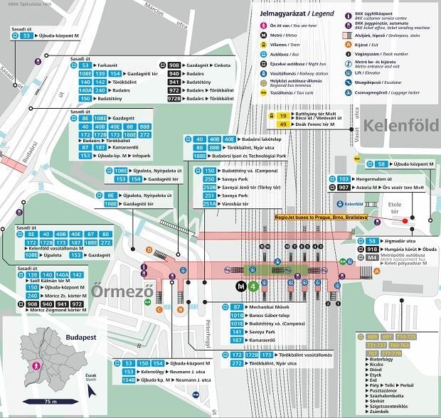mapa budapešti kelenfoe stanice