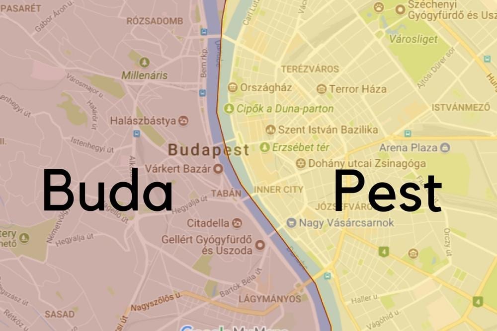 budapešť čtvrtí mapě