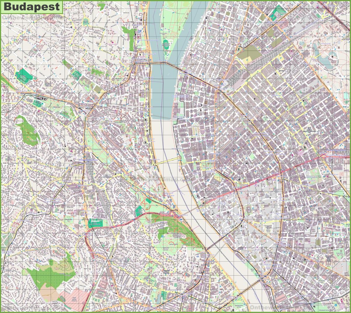 ulice mapa budapešť maďarsko