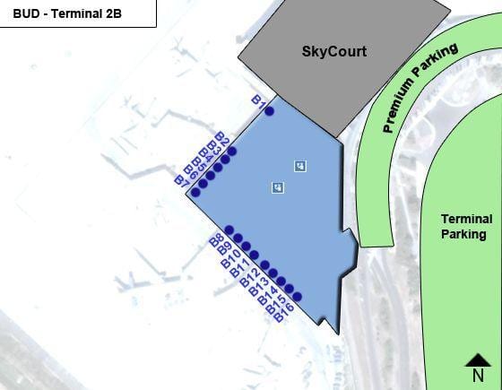 budapest airport terminal 2b mapě