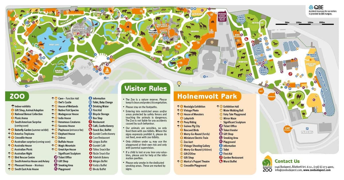 mapa budapest zoo