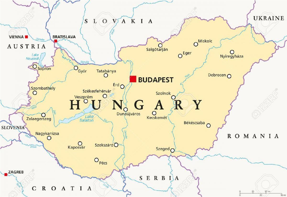 budapešť umístění mapa světa