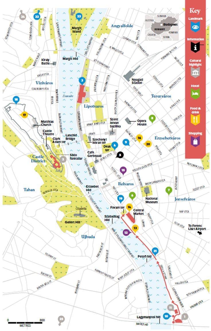 mapa zřícenina hospody budapešti