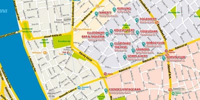 Budapešť hospod mapě