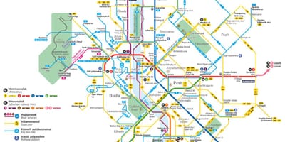 Autobus budapešť mapa