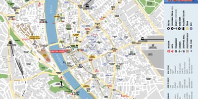 Mapa budapešti chůze