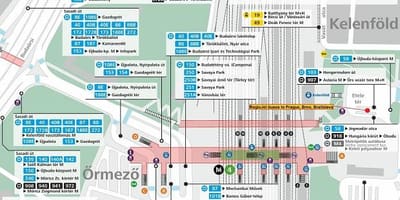 Mapa budapešti kelenfoe stanice