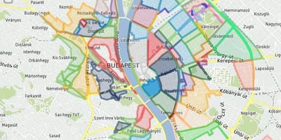 Parkovací zóny v budapešti mapě