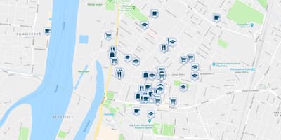Mapa budapešti restaurace