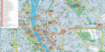 Budapest city turistická mapa