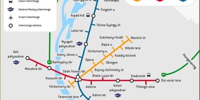 Budapešť mapa vlakového nádraží