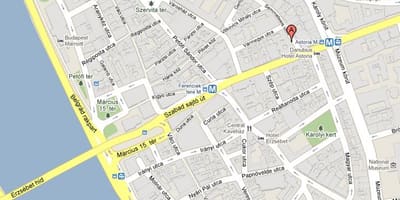 Mapa budapest hostel