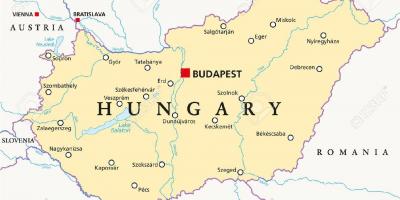 Budapešť umístění mapa světa