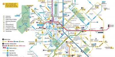 Mapa budapešti veřejné dopravy
