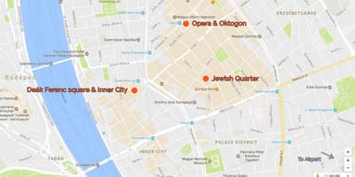 Mapa náměstí deak budapest